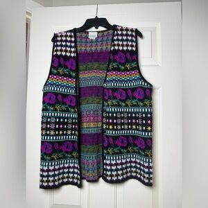 Classic Elements Vintage Acrylic Floral Bright Colorful
Unique Sweater Vest